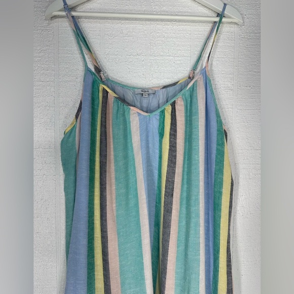 Rails Ari dress multi colored stripe linen blend size XL - Picture 3 of 10